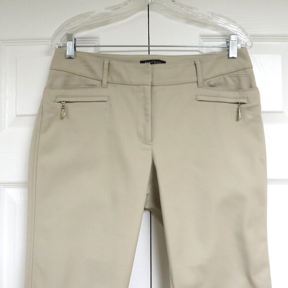 WHBM Perfect Form Ankle Pants Beige Solid Size 8R - Picture 3 of 7